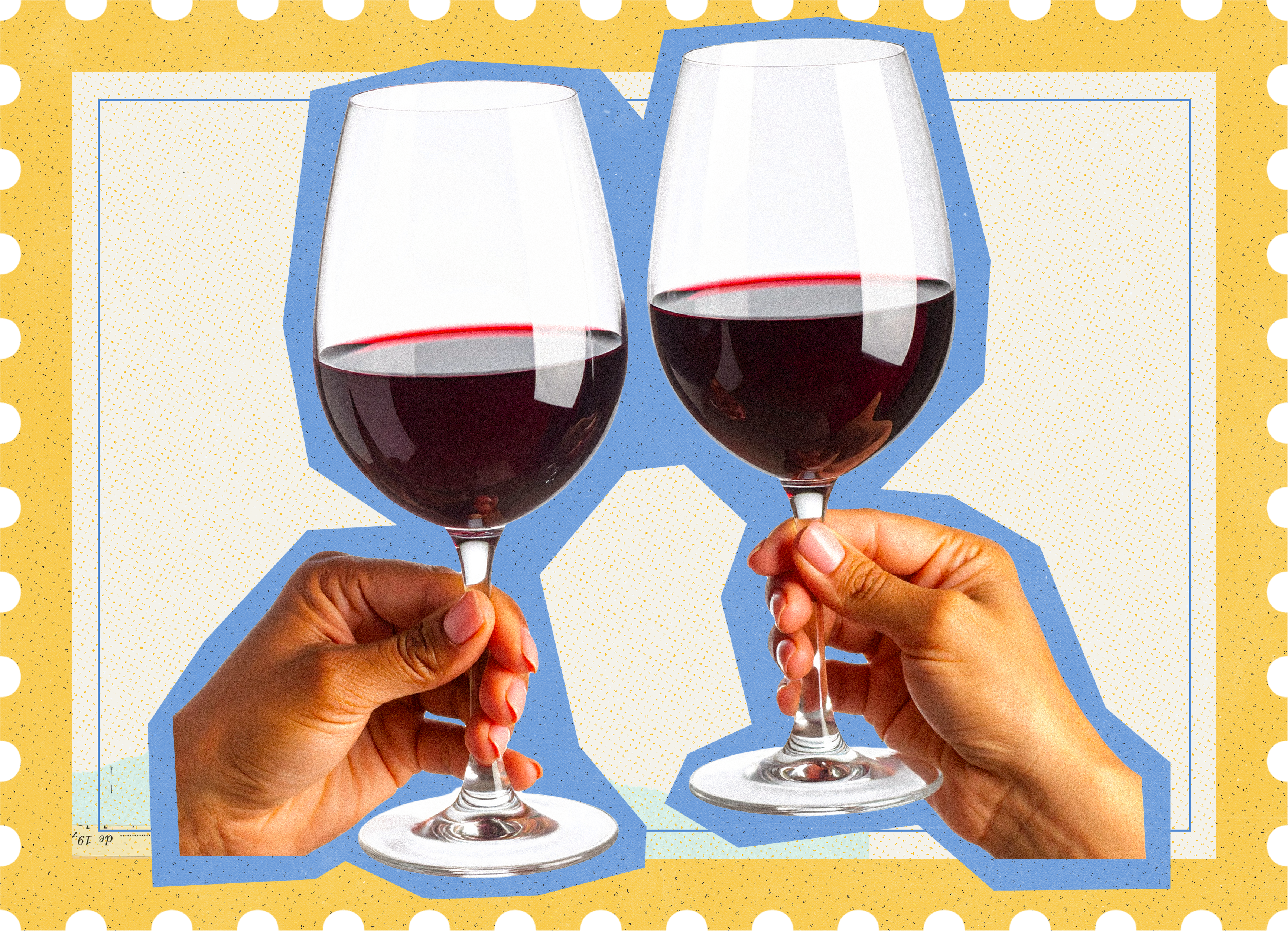 Copas de vino brindando