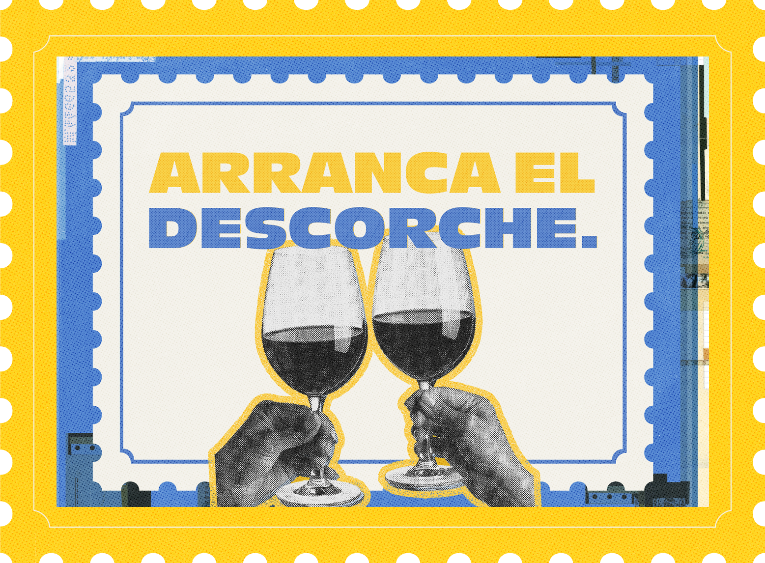 Copas de vino brindando